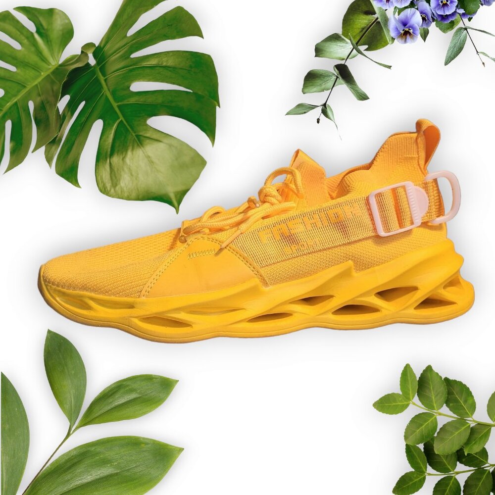 Yellow Sneakers- EUC, EU41 US 8.5